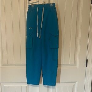 FIGS Blue Cargo Pants